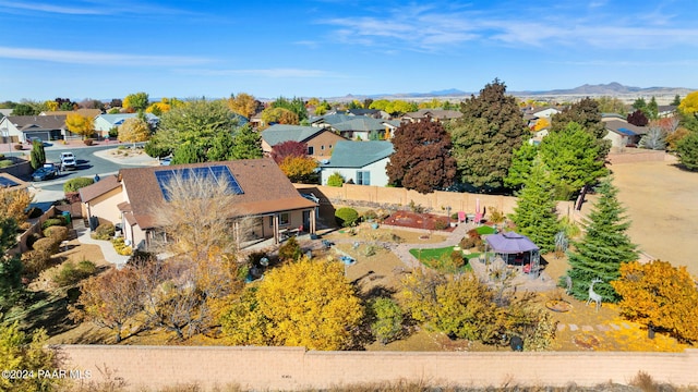 aerial view featuring a mountain view