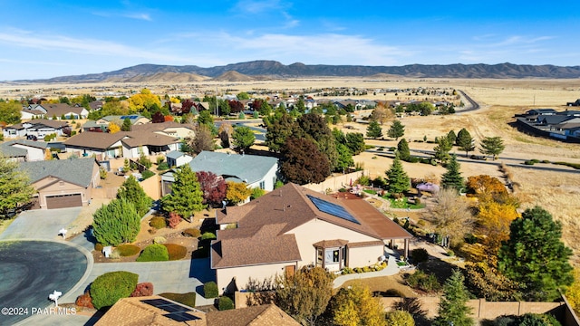 aerial view featuring a mountain view