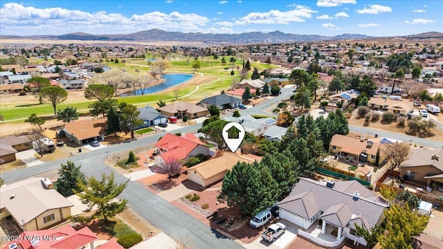 11055 Lariat Ln, Dewey-Humboldt, AZ 86327 - aerial perspective of suburban area with a water and mountain view and a golf course