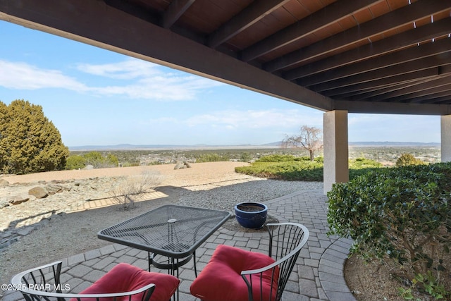 2751 Boone Ct, Prescott, AZ 86305 - view of patio / terrace featuring a mountain view