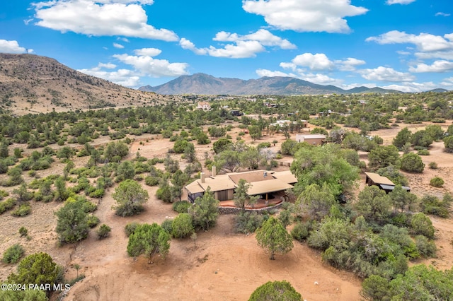 bird's eye view featuring a mountain view