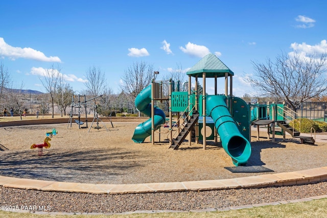 view of community jungle gym