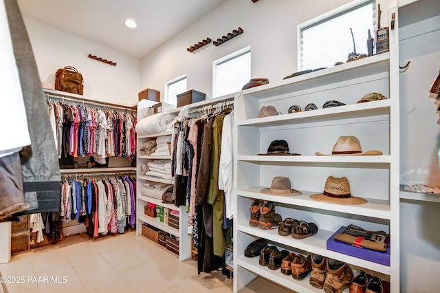 view of walk in closet