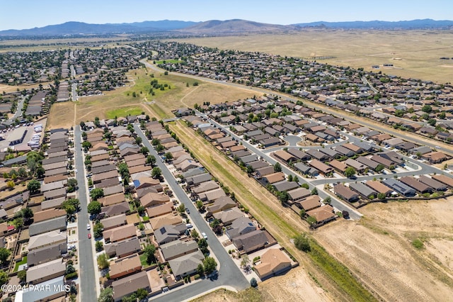 aerial view featuring a mountain view