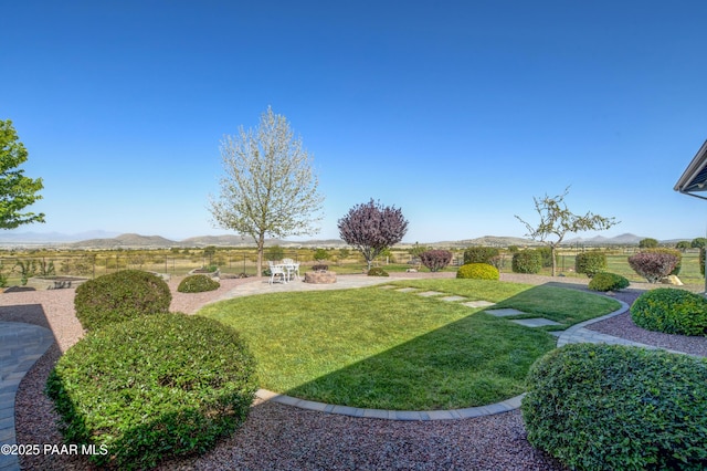9150 N Whitney Way, Prescott Valley, AZ 86315 - view of yard with a mountain view and a patio area