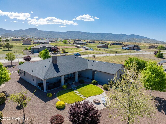 9150 N Whitney Way, Prescott Valley, AZ 86315 - aerial view of property and surrounding area featuring a mountainous background