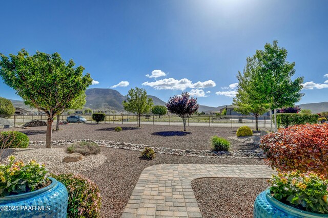 9150 N Whitney Way, Prescott Valley, AZ 86315 - view of yard with a mountain view and fence