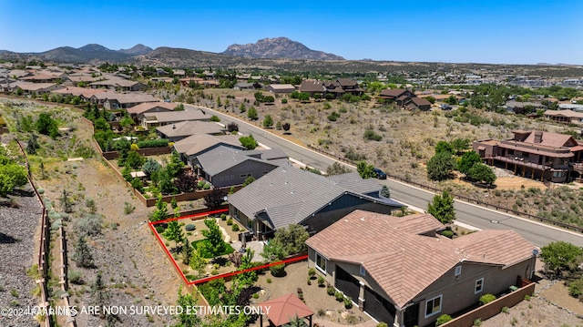 bird's eye view featuring a mountain view