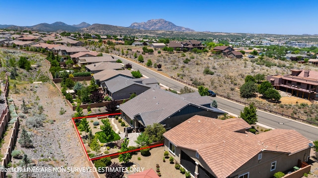 bird's eye view with a mountain view