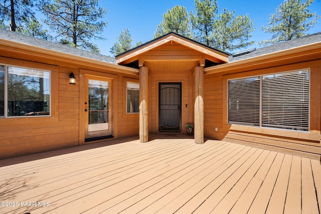 view of wooden deck