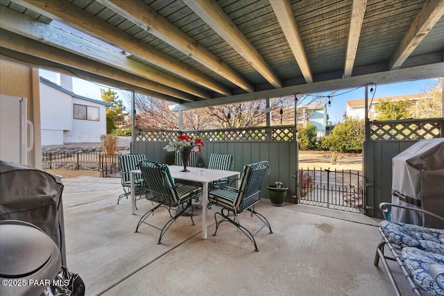 view of patio / terrace featuring area for grilling