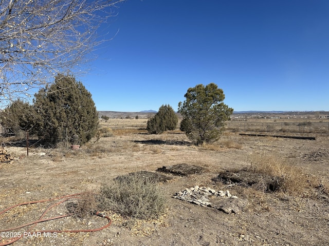 view of landscape featuring a rural view