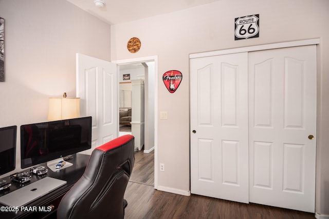 5882 N Gallery Ln, Prescott Valley, AZ 86314 - office space with dark wood-type flooring