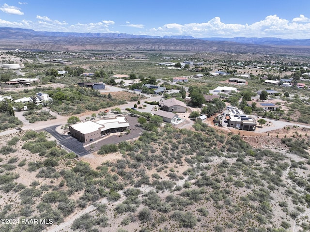 aerial view of a mountainous background
