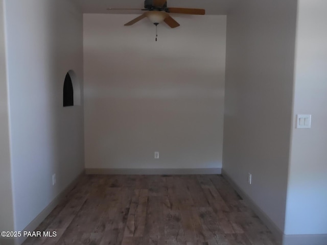 3575 N Meadowlark Dr, Prescott Valley, AZ 86314 - empty room with ceiling fan, wood finished floors, and baseboards