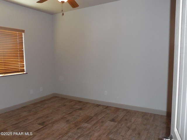 3575 N Meadowlark Dr, Prescott Valley, AZ 86314 - empty room with ceiling fan, wood finished floors, and baseboards
