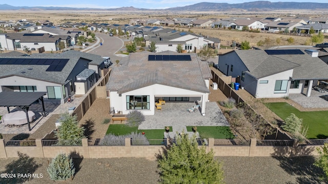 bird's eye view featuring a mountain view