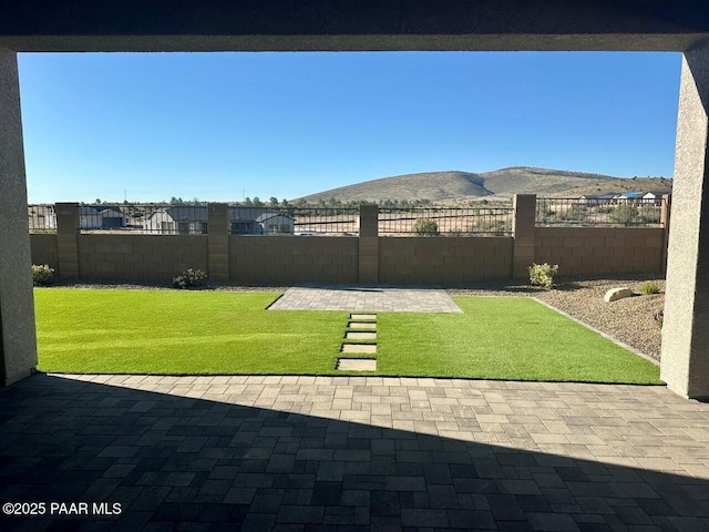 3263 Iron King Cir, Prescott, AZ 86301 - view of yard with a patio area and a mountain view