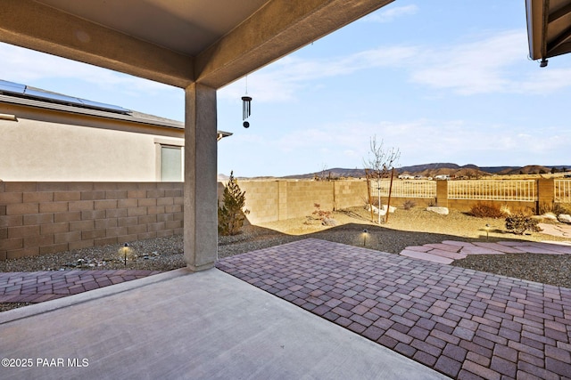 view of patio / terrace with a fenced backyard