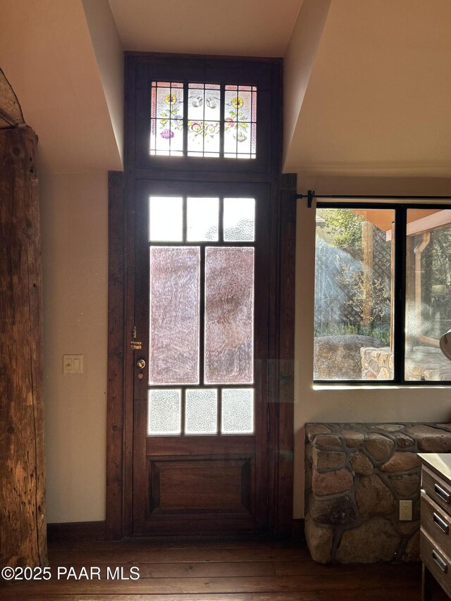 entryway featuring wood-type flooring