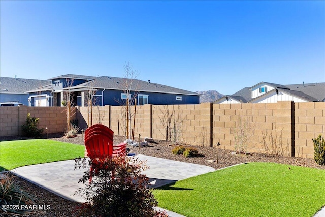 view of yard featuring a patio area