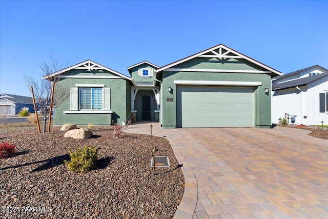 view of front of home featuring a garage