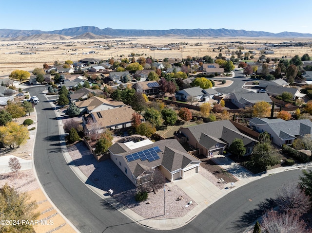 bird's eye view featuring a mountain view