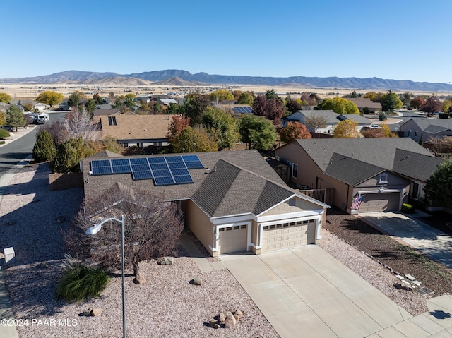 bird's eye view featuring a mountain view