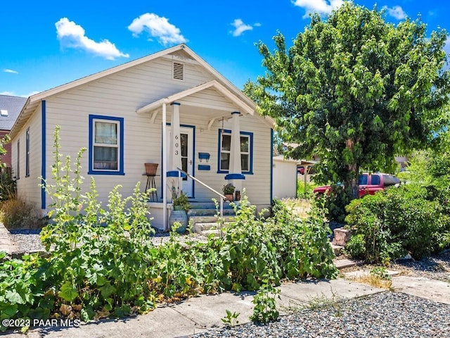 view of bungalow-style home