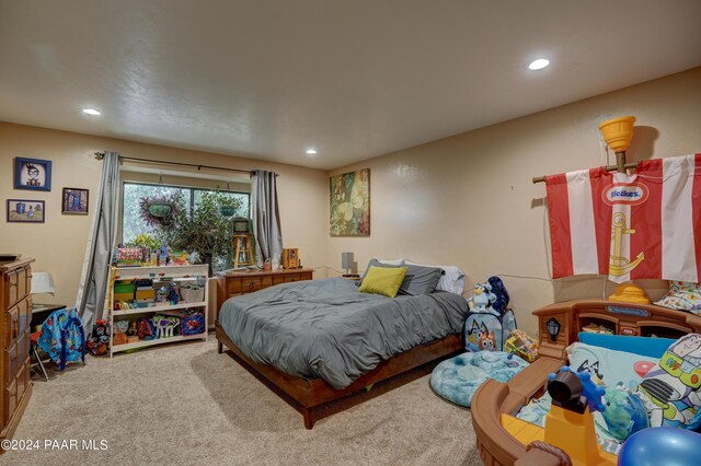 view of carpeted bedroom