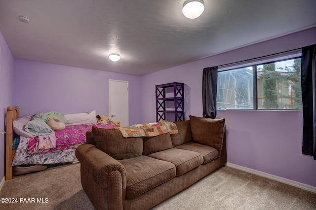 living room featuring carpet floors