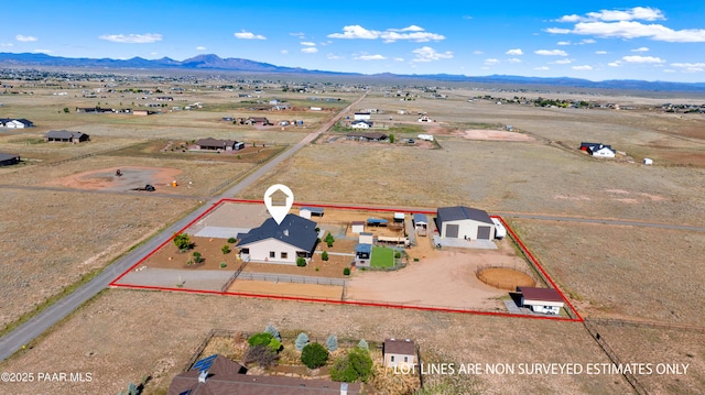 10210 E Dawn To Milky Way, Prescott Valley, AZ 86315 - view of rural area featuring property parcel outlined and mountains