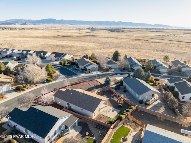 aerial view featuring a mountain view