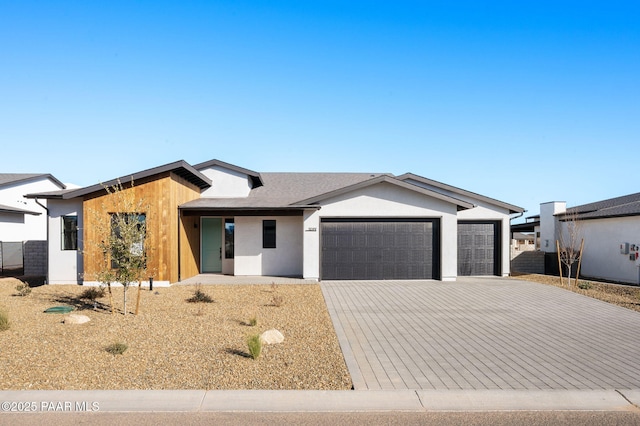 view of front of home featuring a garage