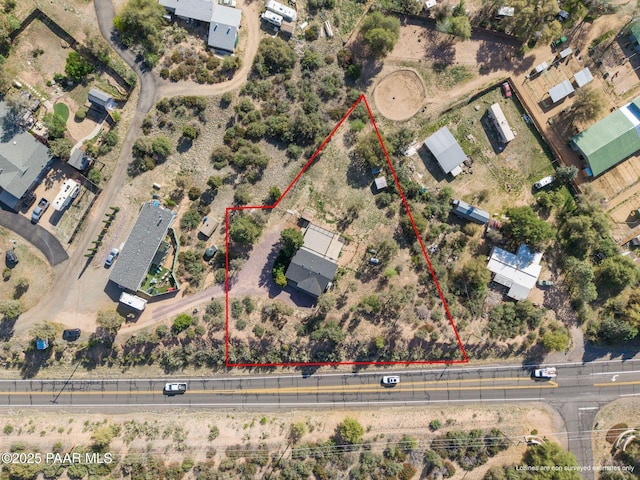 2615 W Red Tail Way, Prescott, AZ 86305 - aerial view of property's location featuring property parcel outlined