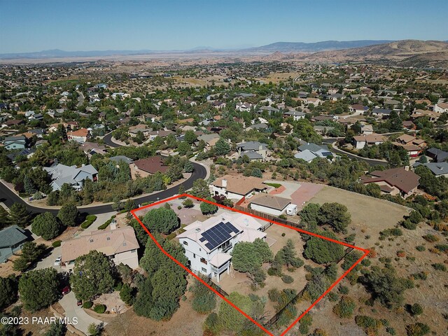 aerial view featuring a mountain view