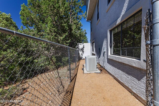 view of yard featuring central AC