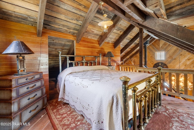 4555 E Combination Ln, Prescott, AZ 86303 - bedroom featuring wood walls, wood ceiling, and wood finished floors