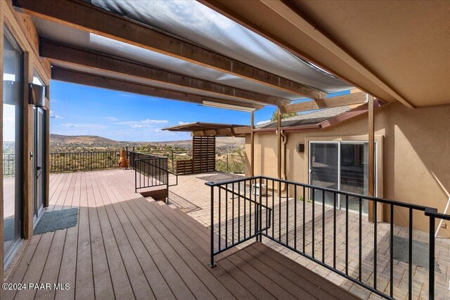 414 N Fitzmaurice Dr, Prescott, AZ 86303 - deck featuring a mountain view