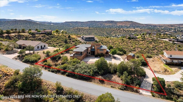 414 N Fitzmaurice Dr, Prescott, AZ 86303 - bird's eye view featuring a mountain view