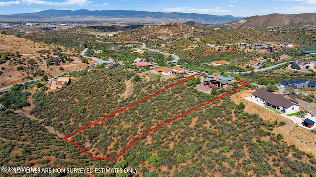 414 N Fitzmaurice Dr, Prescott, AZ 86303 - drone / aerial view with a mountain view