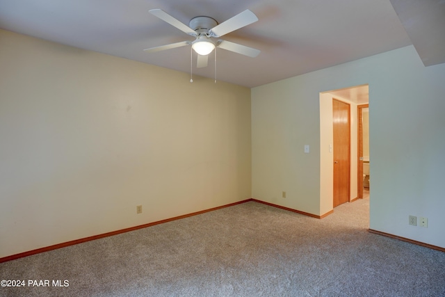 253 Creekside Cir Unit B, Prescott, AZ 86303 - spare room with ceiling fan, baseboards, and carpet flooring