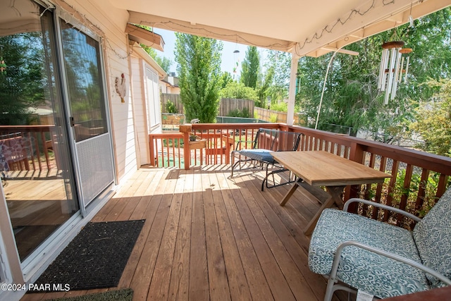 view of wooden terrace