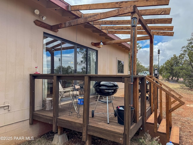 55409 Madre Cir, Seligman, AZ 86337 - view of wooden deck