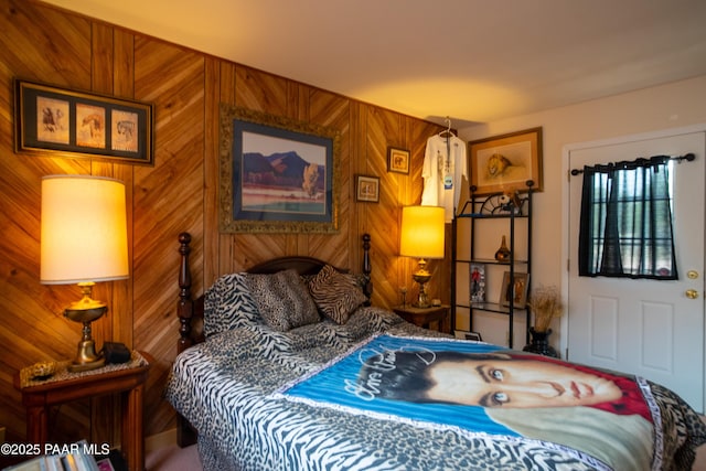 55409 Madre Cir, Seligman, AZ 86337 - bedroom with wood walls
