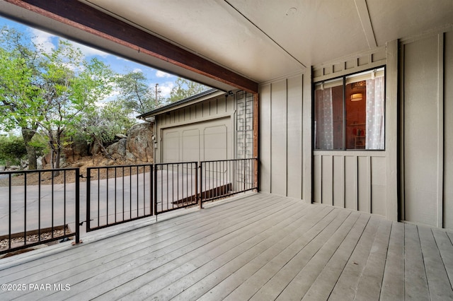 2008 Forest Hills Rd, Prescott, AZ 86303 - wooden deck featuring a garage