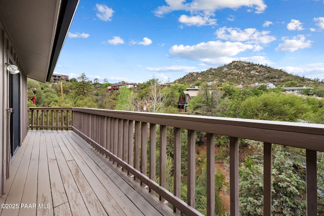 2008 Forest Hills Rd, Prescott, AZ 86303 - wooden terrace with a mountain view