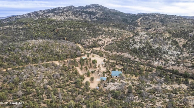 aerial view featuring a mountain view