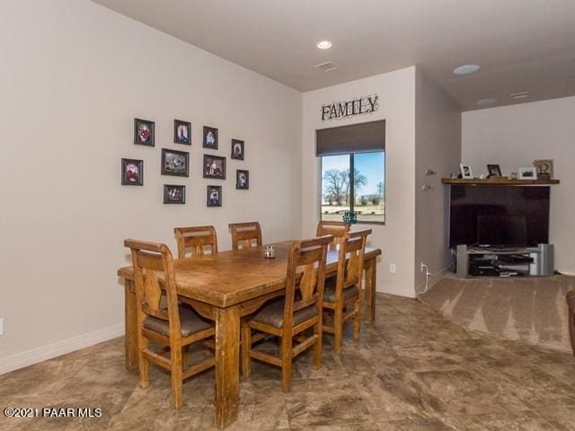 view of dining area