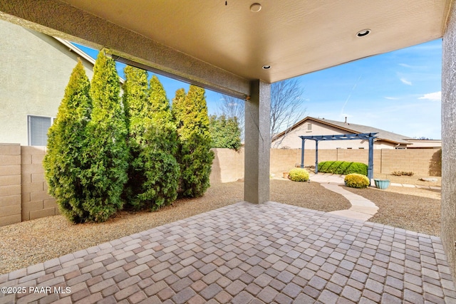 view of patio / terrace with a fenced backyard